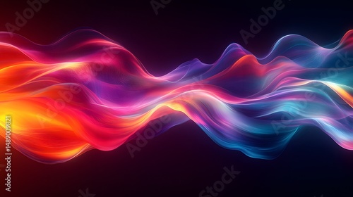 Wallpaper Mural abstract colorful background with flowing lines and waves Torontodigital.ca
