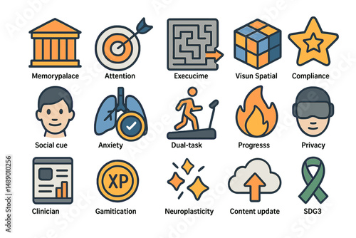 Mind training app features enhances cognitive skills with visual tools and tasks for users in a modern digital environment