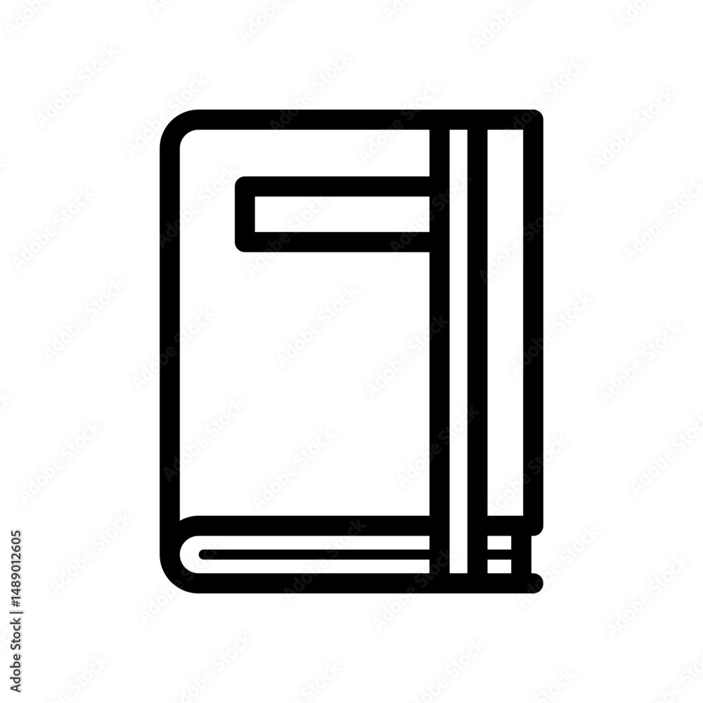 Various Book Outline Icon in Minimalist Style Various Book Outline Icon in Minimalist Style