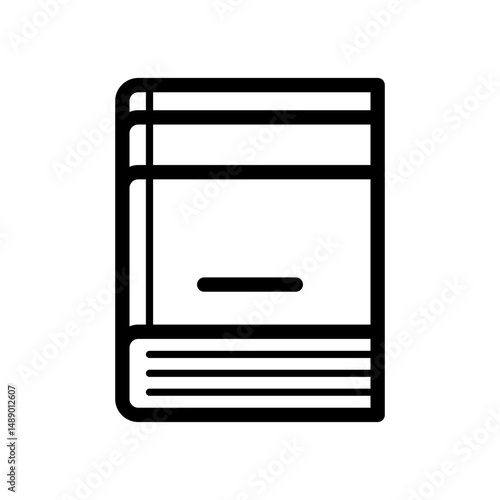 Various Book Outline Icon in Minimalist Style