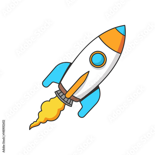 rocket cartoon illustration