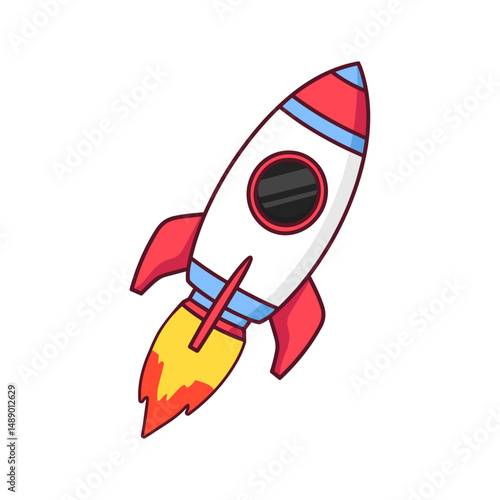 rocket cartoon illustration