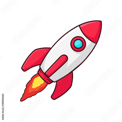 rocket cartoon illustration