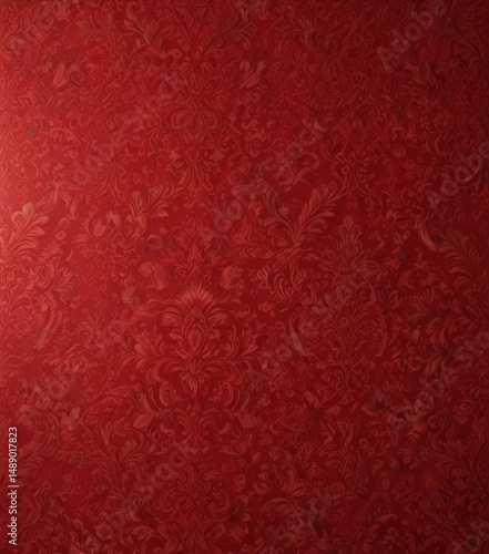 Intricate red damask wallpaper, luxurious texture , art, texture, home