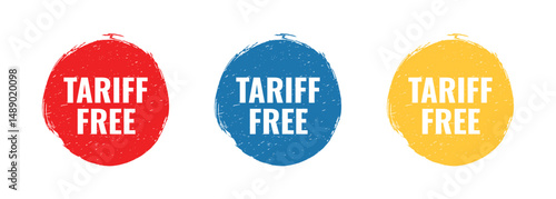Vector Set Of Tariff Free Trade Policy