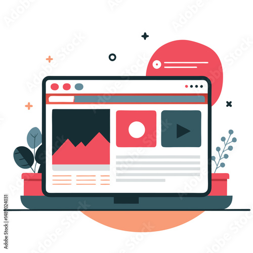 Illustration of the Concept of the World Wide Web, Presented by Five Components