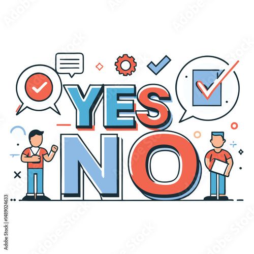 Embracing the Dichotomy: A Visual Representation of the Yes or No Concept