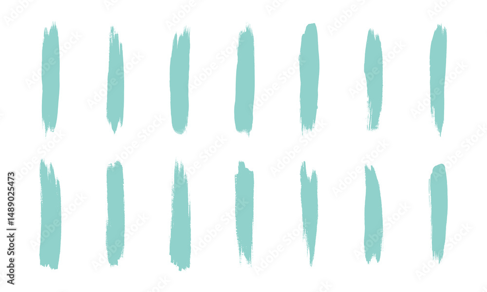 Vector Blue Ink Brush Stroke Collection Vector Blue Ink Brush Stroke Collection