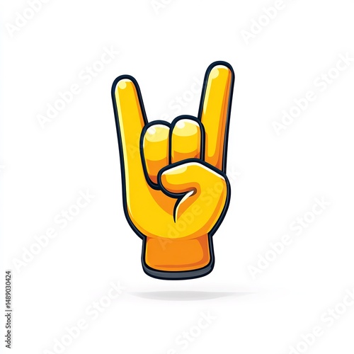 Rock on hand sign emoji