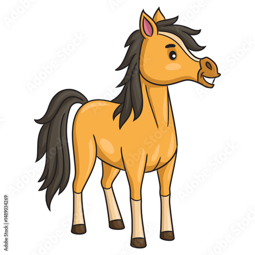 Smiling horse cartoon.eps