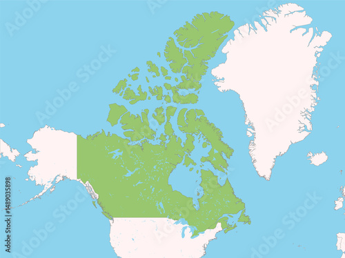 Vector map of Canada