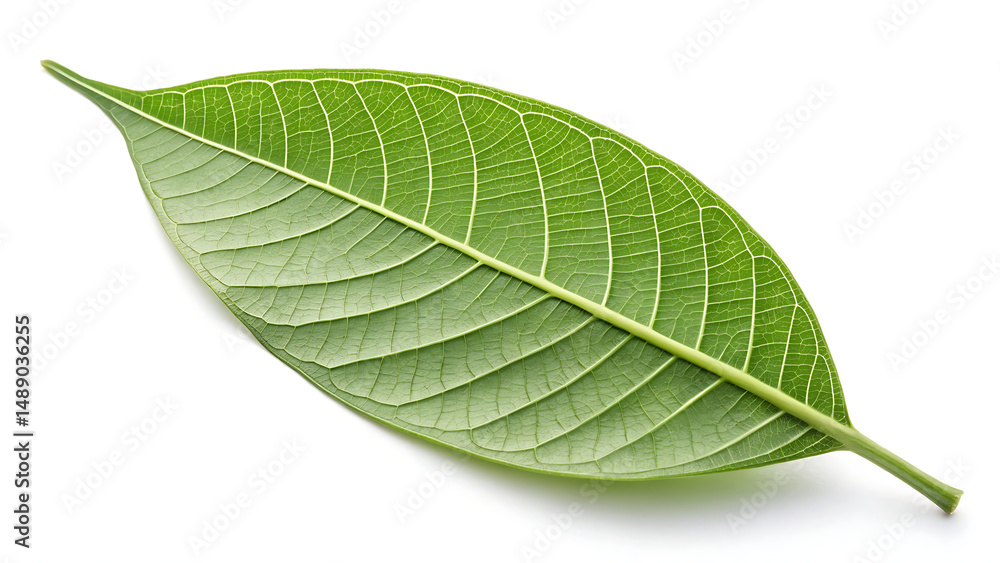 Obraz premium Mango leaf on white background. 