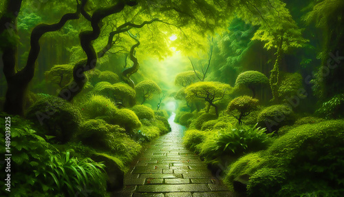 Petrichor Pathway – Earthy Freshness on a Rain-Slicked Trail photo