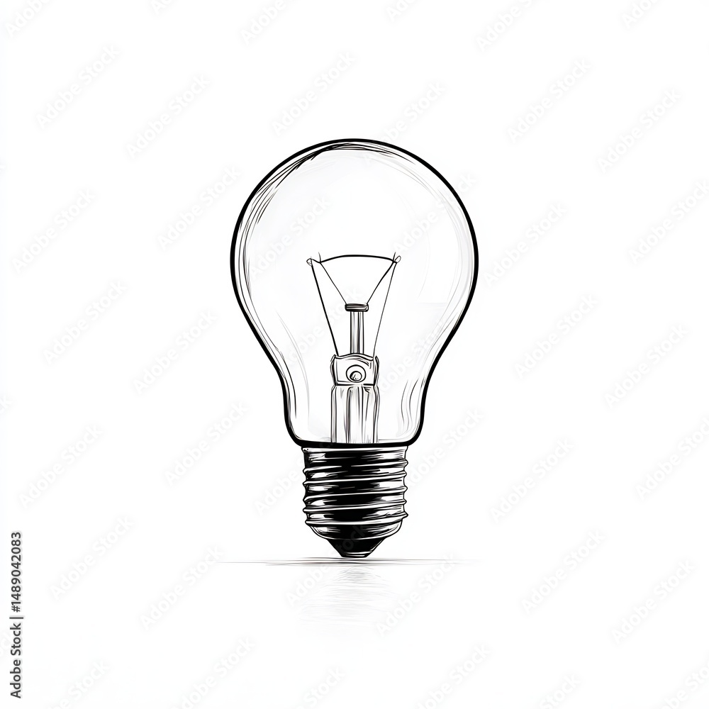 Obraz premium Light Bulb with Creative Sparks