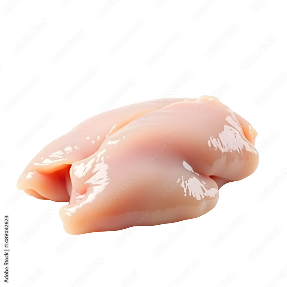 Fototapeta premium An isolated studio shot highlighting the pristine quality of a raw chicken breast, ideal for culinary projects