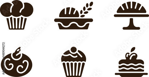 Delicious bakery goods sweet treats collection