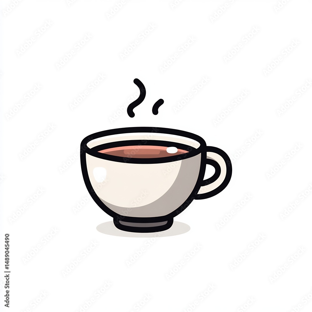 Obraz premium Minimalist Hot Tea Cup