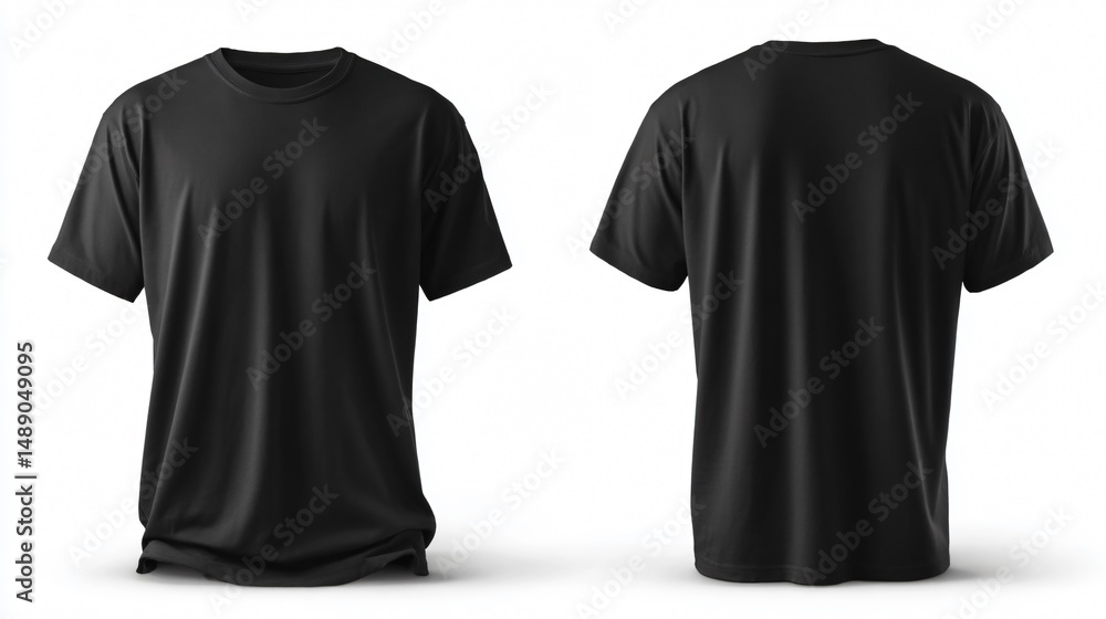 Professional Realistic Blank Black T-Shirt Mockup for Graphic Designers Professional Realistic Blank Black T-Shirt Mockup for Graphic Designers