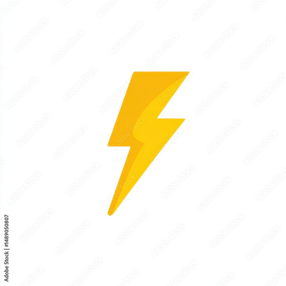 Yellow Lightning Bolt Icon - Energy, Power, Speed Symbol Yellow Lightning Bolt Icon - Energy, Power, Speed Symbol
