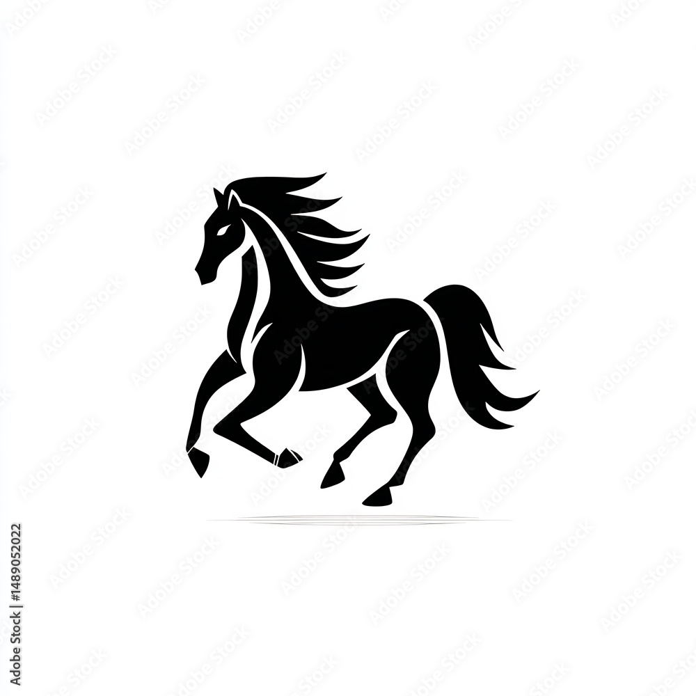 Running Horse Silhouette Running Horse Silhouette