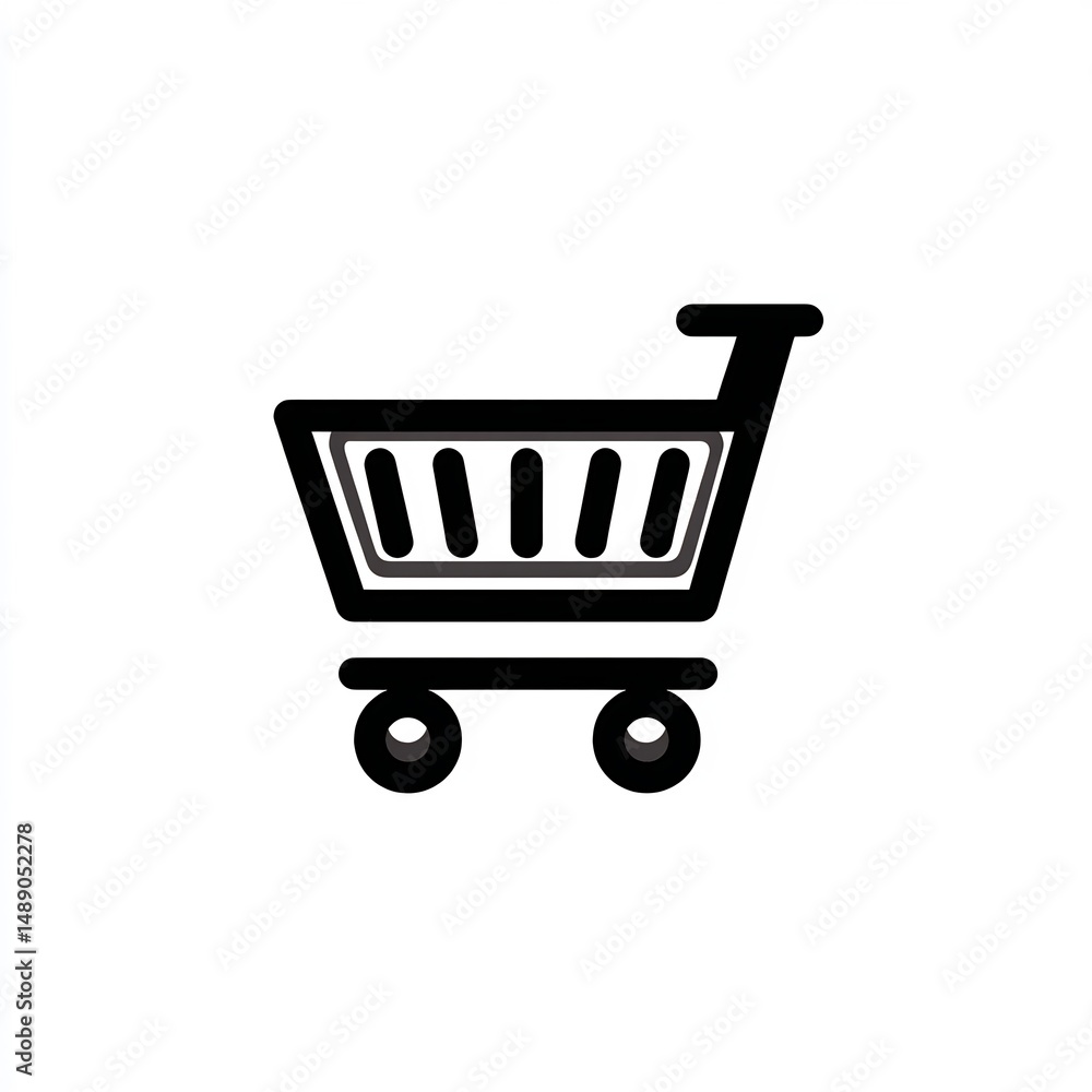 Minimal shopping cart icon Minimal shopping cart icon