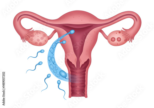 Human female reproductive system fertilization