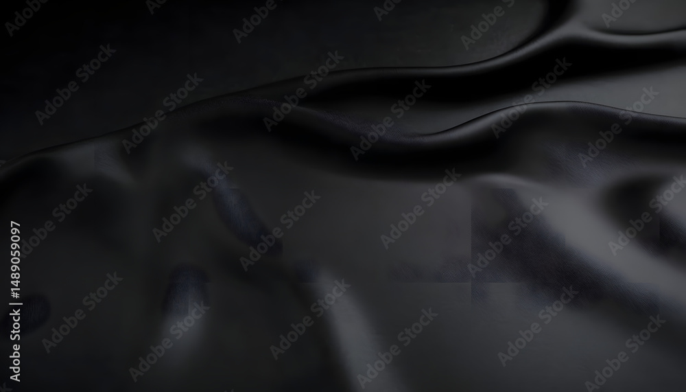 Fototapeta premium Smooth, dark black paper with a soft sheen; luxurious feel , modern, background