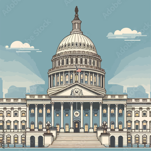 vector illustration of government parliament building