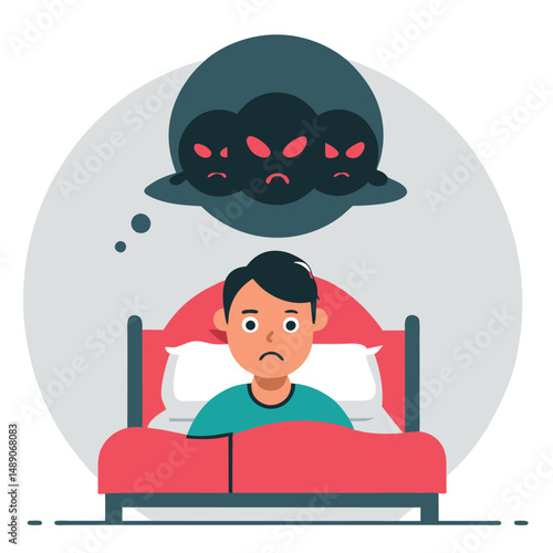 Concept Illustration of the Hallucinatory Experiences During Sleep Paralysis