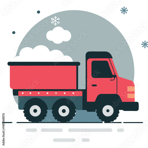 Conceptual Illustration of Snow Removal Techniques for Efficient and Effective Winter Management