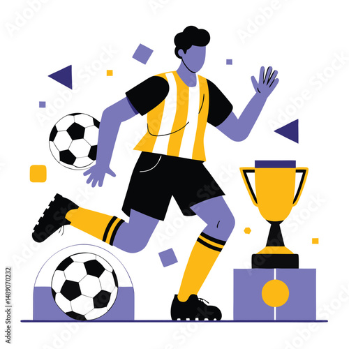 Illustrative Concept of Dynamic and Competitive Soccer Gameplay