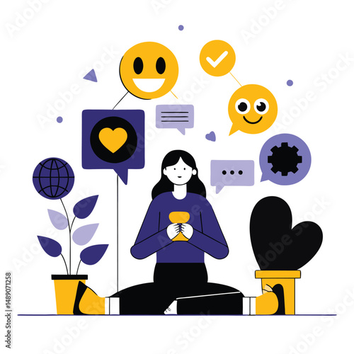 Concept Illustration of Social Media Day with Digital Devices and Communication Symbols