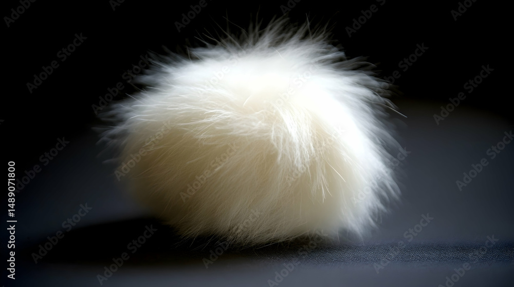 Obraz premium Fluffy white pompom texture image