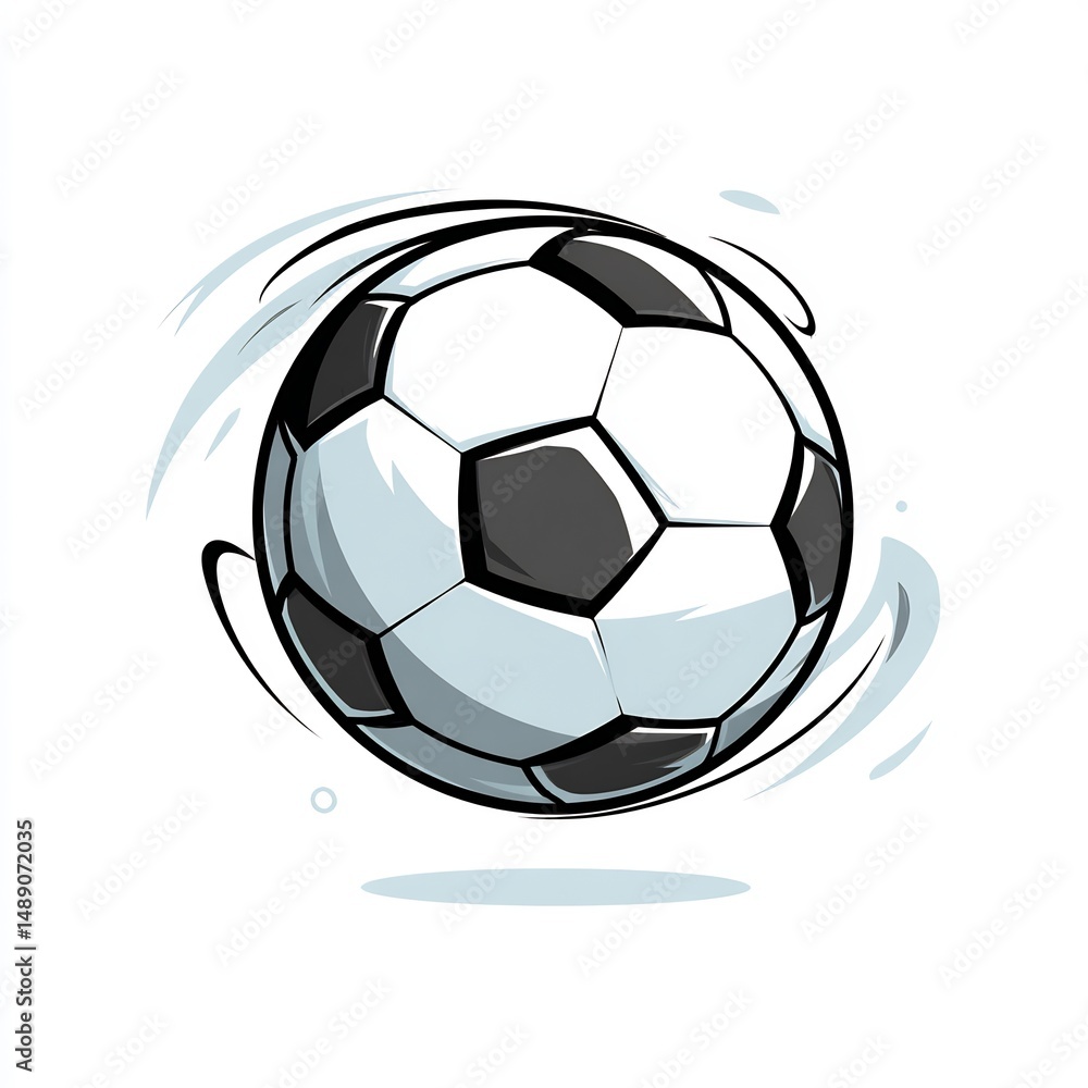 Fototapeta premium Football with Motion Lines