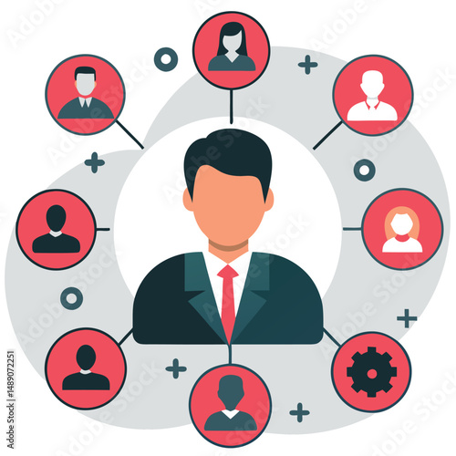 Creative Social Media Strategy Illustration for Business Growth