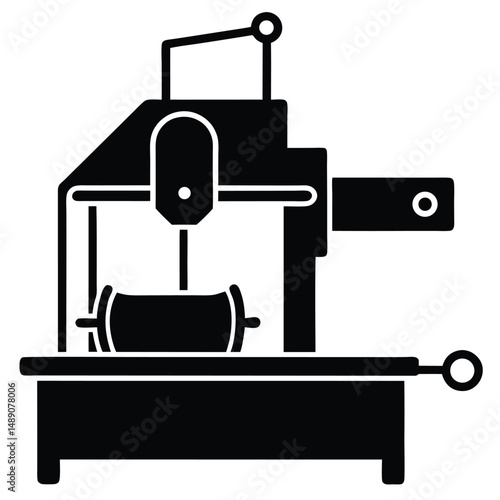 butcher element isolated meat processing machine on white background