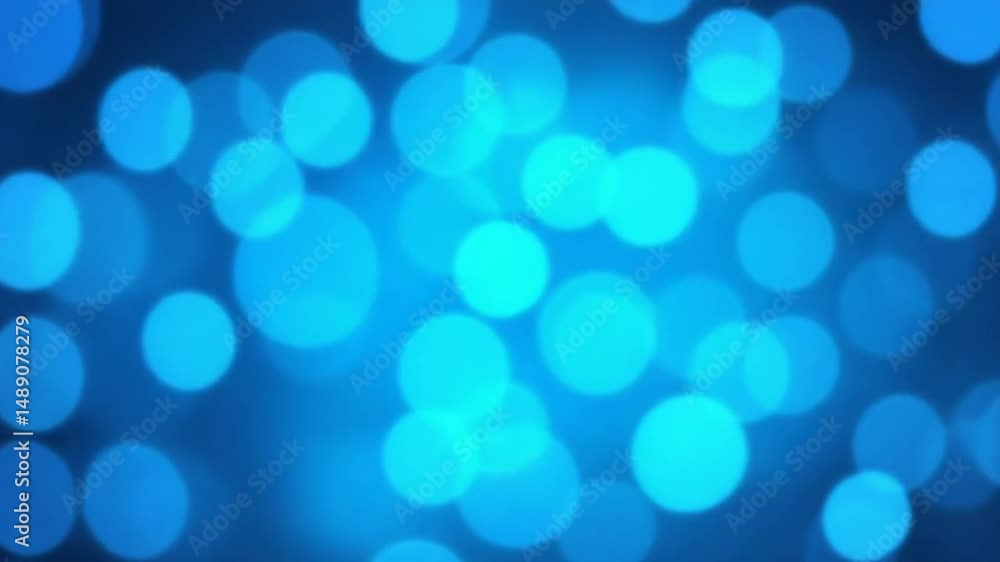 Blue looped background of many blurred circles with bokeh effect of energy magical glowing particles and light lines abstract background Blue looped background of many blurred circles with bokeh effect of energy magical glowing particles and light lines abstract background