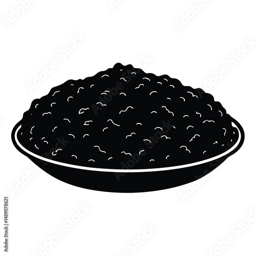 butcher element isolated minced meat on white background