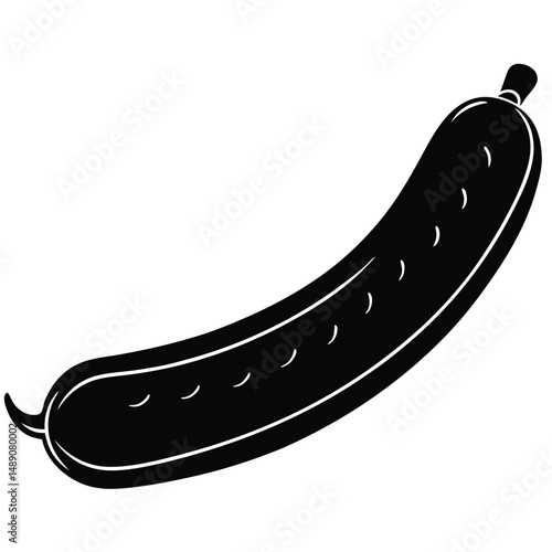 butcher element isolated smoked sausage on white background