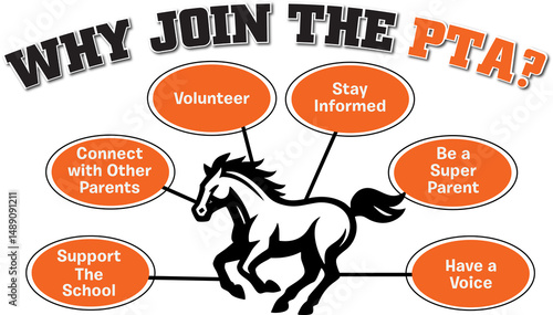 WhyJoinThePTA_Mustang_OrangeBlack