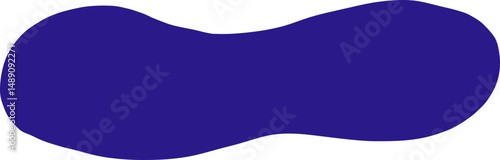 Abstract blue blob shape, concept of fluidity and organic design.