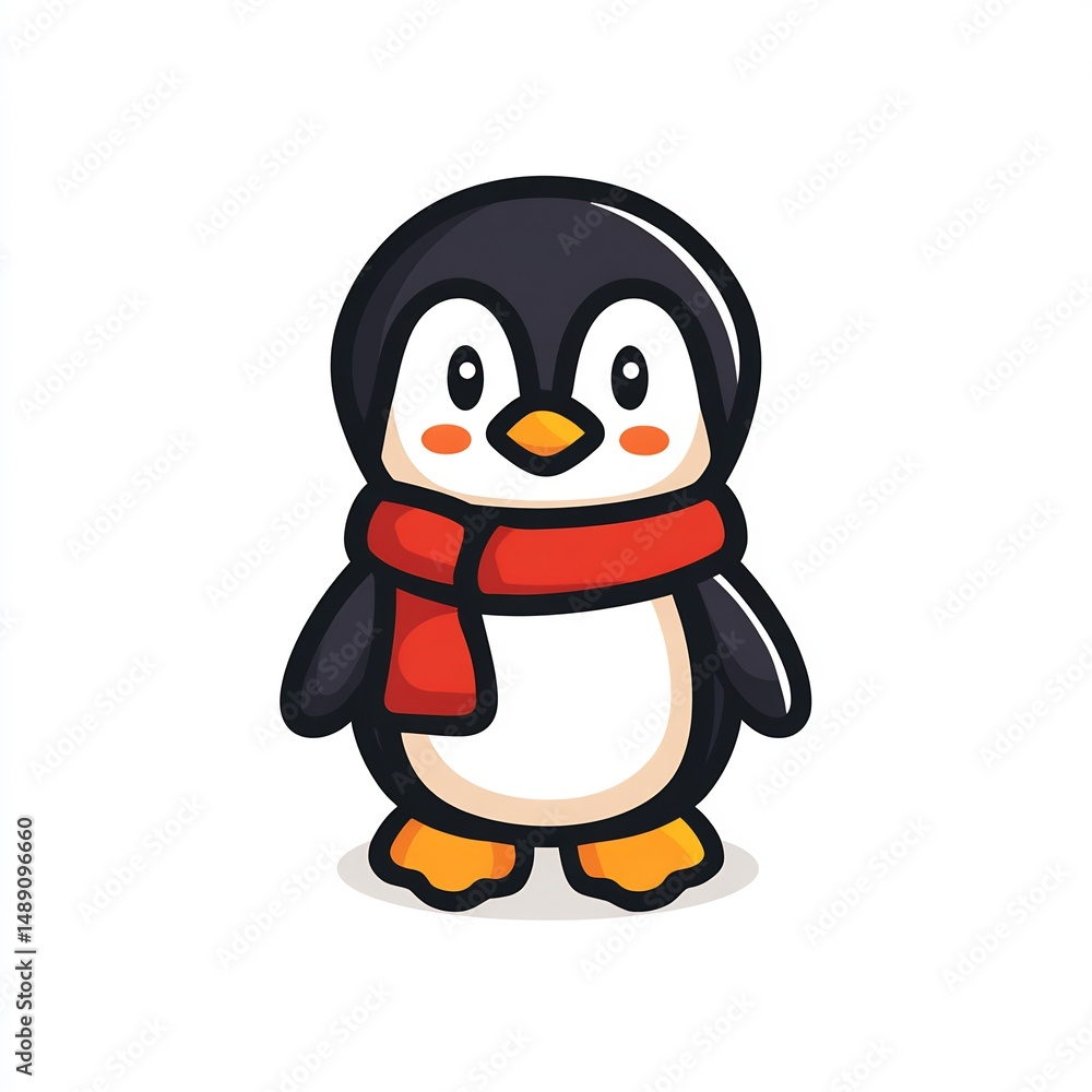 cute penguin wearing scarf cute penguin wearing scarf