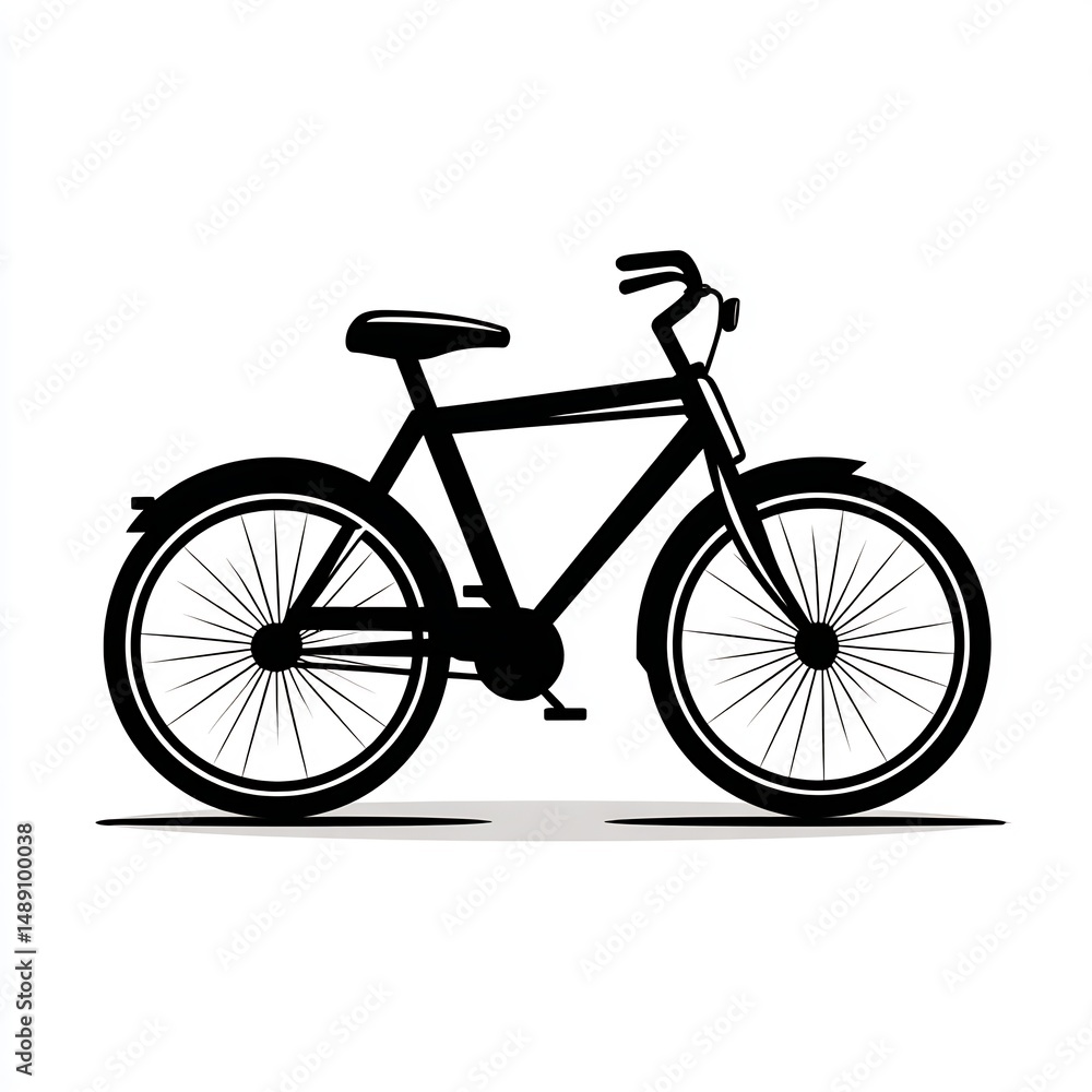 Fototapeta premium simple bicycle silhouette icon