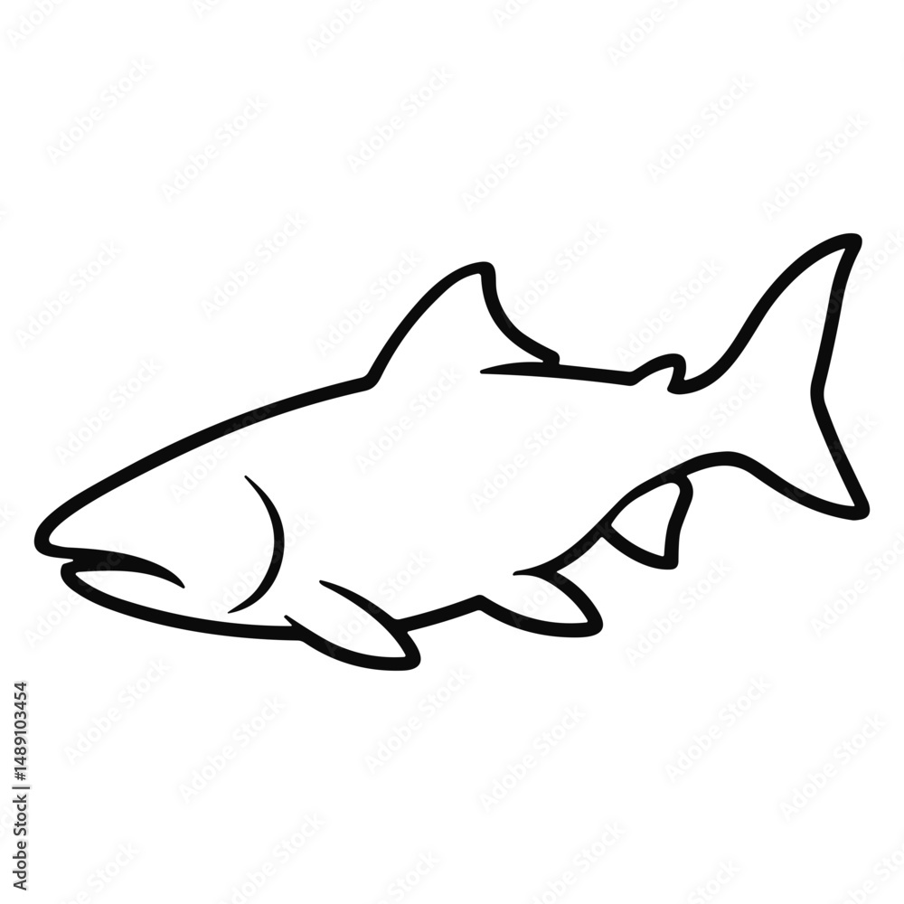 Obraz premium Outline Salmon Fish