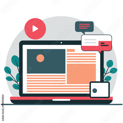 Conceptual Depiction of the Exciting World of Blogging