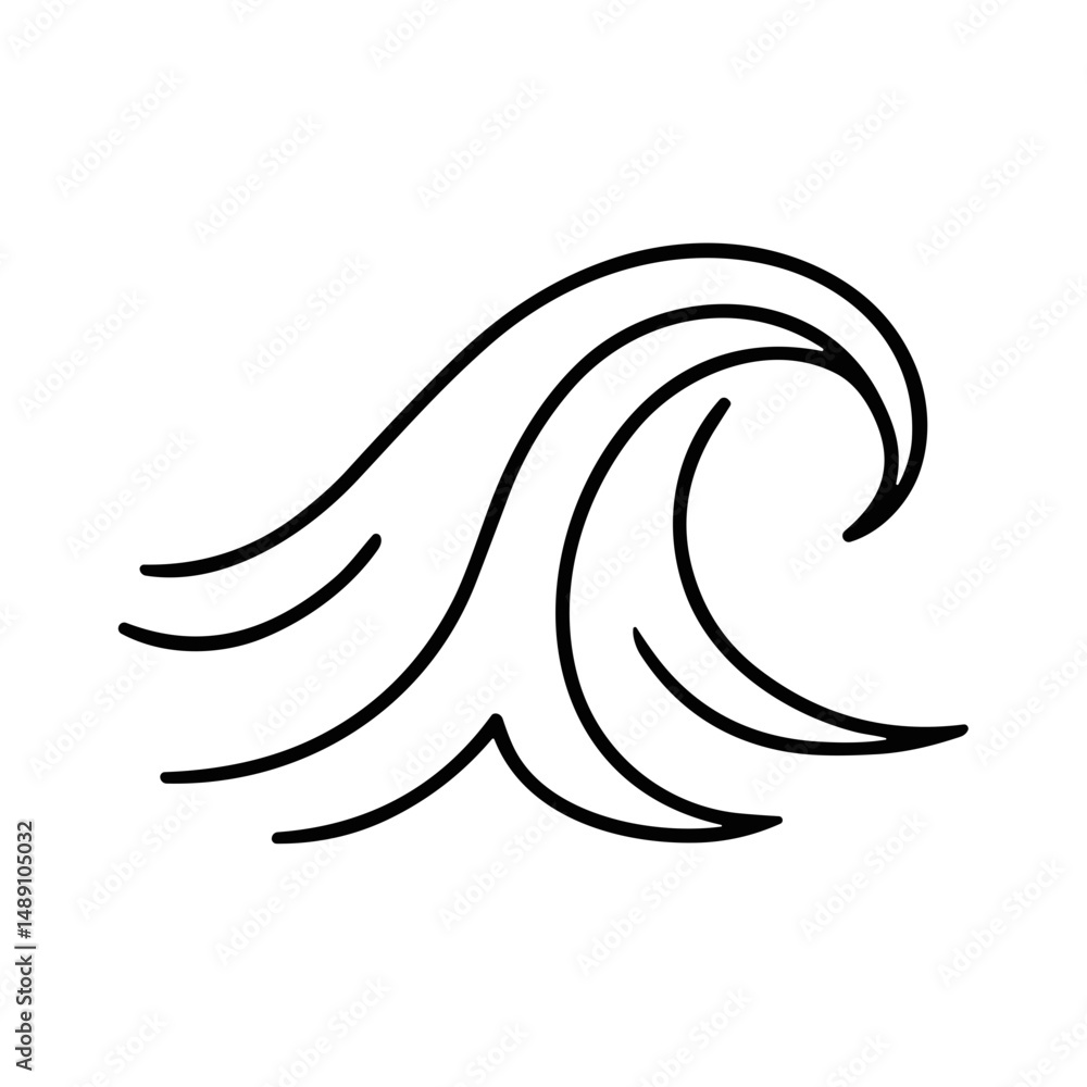 Fototapeta premium Water Splash Outline