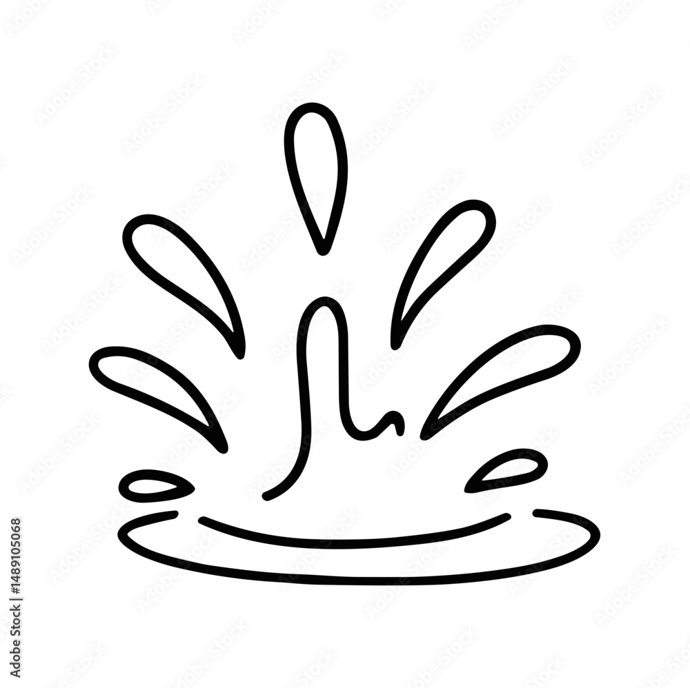 Obraz premium Water Splash Outline