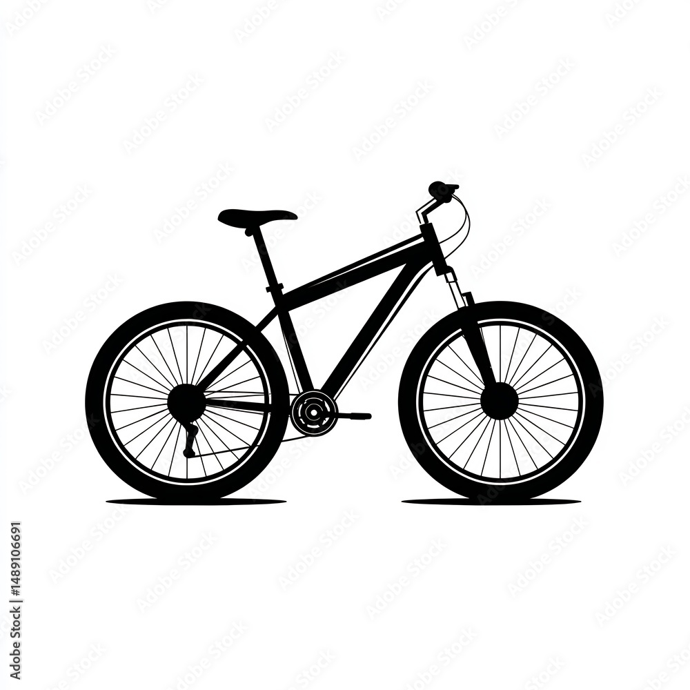 Fototapeta premium simple bicycle silhouette icon