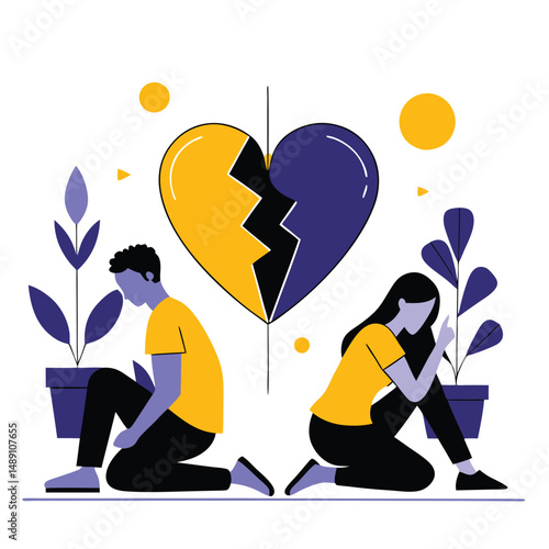 Heartbreaking Representation of a Romantic Breakup through Conceptual Artwork