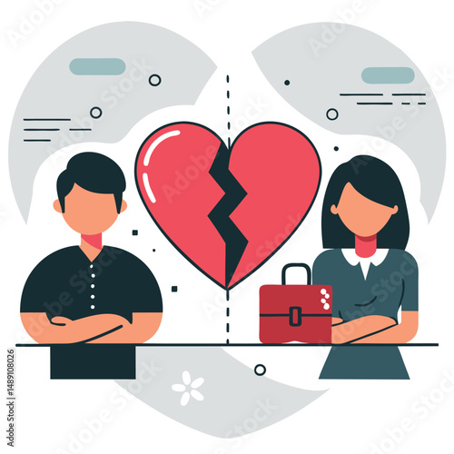 Depiction of a Breakup Using Conceptual Illustration
